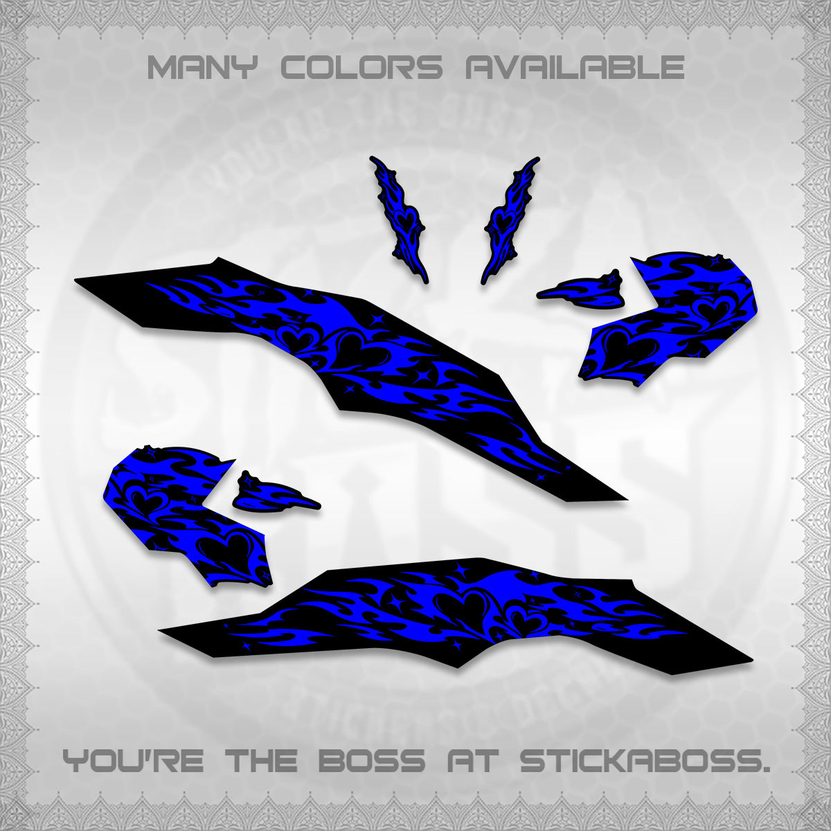 CLICK 125 V3 DECALS (2026 TRIBAL HEART DESIGN) STICKER KITS BY STICKABOSS