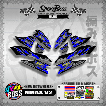 NMAX V2 DECALS ( NEW HOTWHEELS )【WITH FREEBIES】