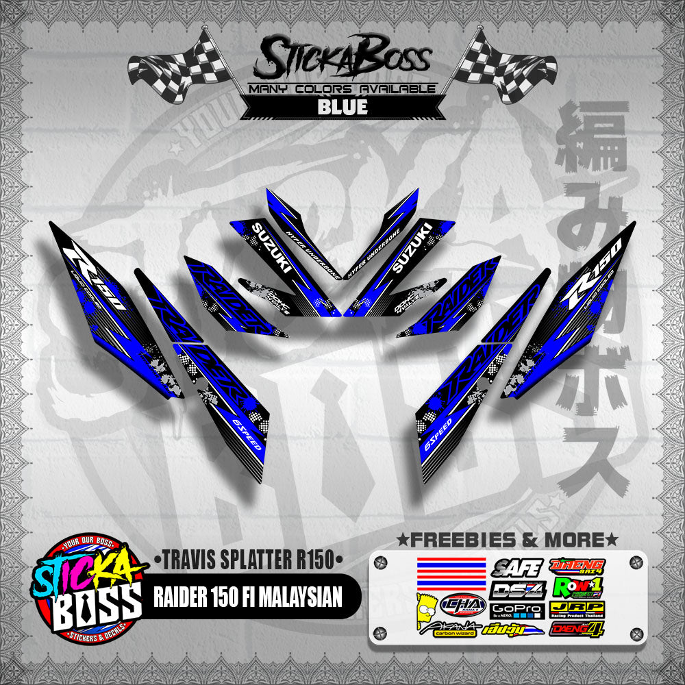 RAIDER 150 FI MALAYSIAN DECALS ( TRAVIS SPLATTER R150 )【WITH FREEBIES】