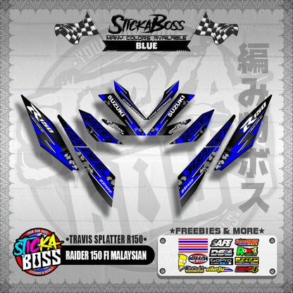 RAIDER 150 FI MALAYSIAN DECALS ( TRAVIS SPLATTER R150 )【WITH FREEBIES】