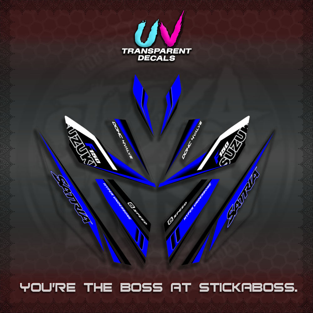 【PREMIUM UV PRINT】TRANSPARENT RAIDER 150 Fi SATRIA DECALS (2026 NTN N22)STICKER By STICKABOSS