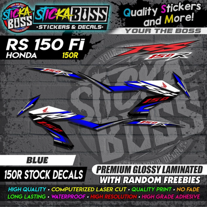 RS 150 FI Decals (R150 Stock Decals)【PREMIUM GLOSSY LAMINATED】