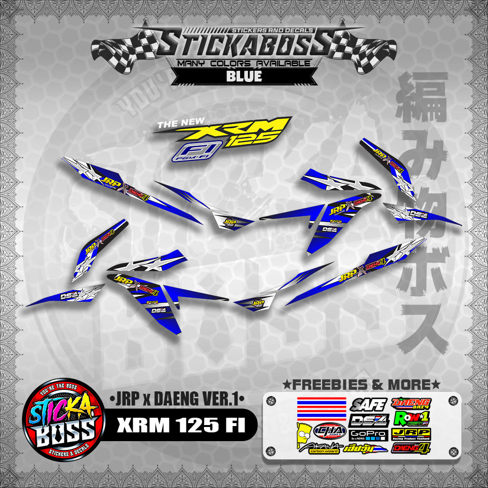 XRM 125 FI Decals - (JRP x DAENG VER.1) [STREET BIKE CONCEPT]【PREMIUM GLOSSY LAMINATED】
