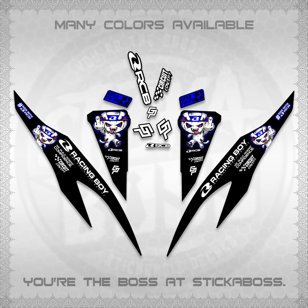 CLICK V2 DECALS (2026 RACE ZOMBIE DESIGN)STICKER DECALS By STICKABOSS