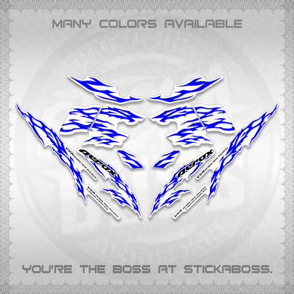 AEROX 155 V2 FOR WHITE DECALS (2026 TRIBAL LIGHTNING DESIGN) STICKER KITS BY STICKABOSS