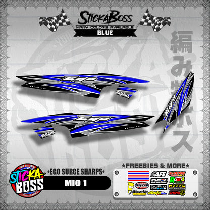 MIO 1 DECALS ( EGO SURGE SHARPS ) [ PREMIUM GLOSSY LAMINATED ]【WITH FREEBIES】