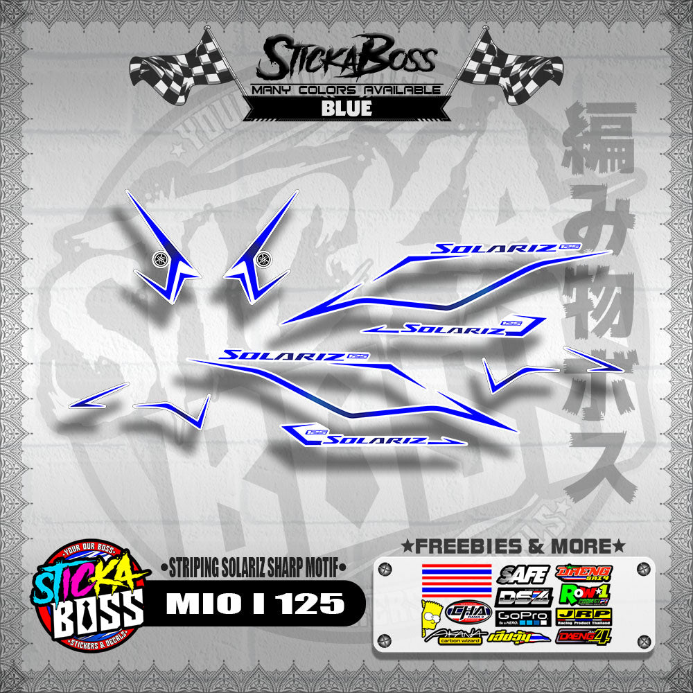 MIO I 125 MALAYSIAN DECALS ( STRIPING SOLARIZ SHARP MOTIF )【WITH FREEBIES】