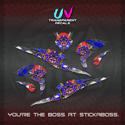 BEAT FI INDO UV TRANSPARENT DECALS (2026 NEW SAMURAI MOTIF) STICKER KITS BY STICKABOSS