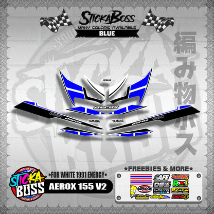 AEROX 155 V2 DECALS ( FOR WHITE 1991 ENERGY )【WITH FREEBIES】