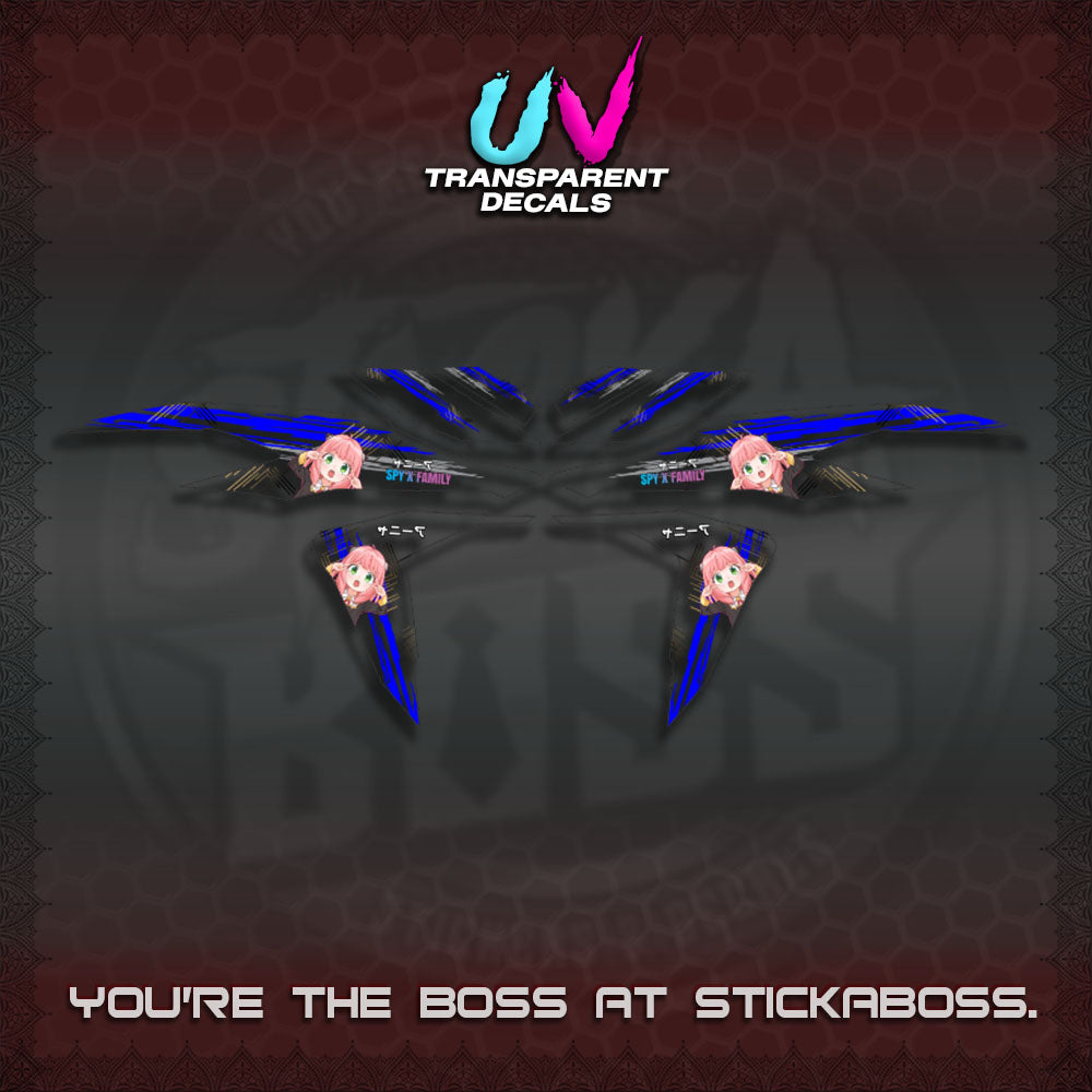 CLICK V2  UV TRANSPARENT DECALS (ANYA JAPAN NEW)STICKER DECALS By STICKABOSS