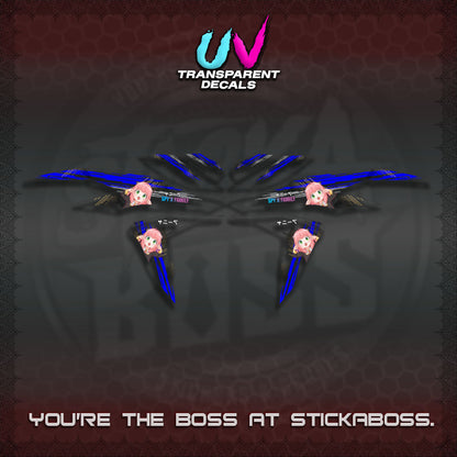 CLICK V2  UV TRANSPARENT DECALS (ANYA JAPAN NEW)STICKER DECALS By STICKABOSS