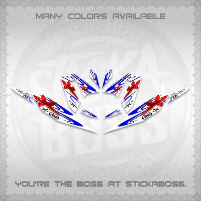 CLICK 125 V4 FOR WHITE DECALS (2026 ARAI STAR RACING DESIGN) STICKER DECALS By STICKABOSS