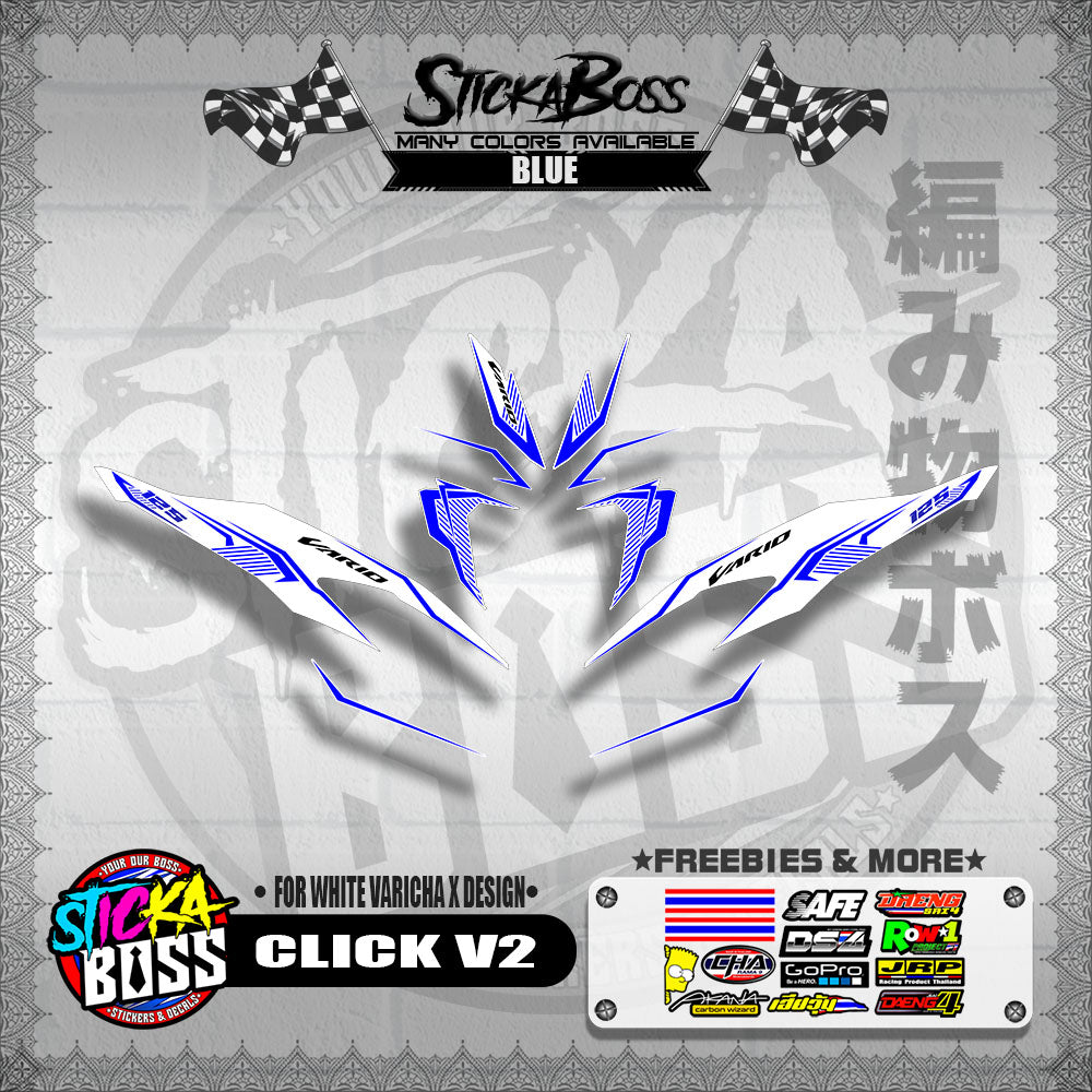 CLICK V2 DECALS ( FOR WHITE VARICHA X DESIGN )【WITH FREEBIES】