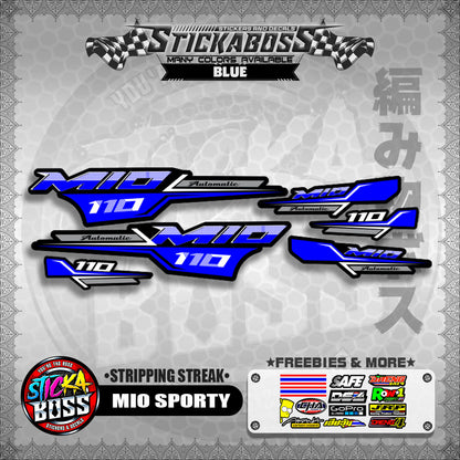 MIO SPORTY THAI CONCEPT STICKER DECALS ( STRIPPING STREAK )【WITH FREEBIES】
