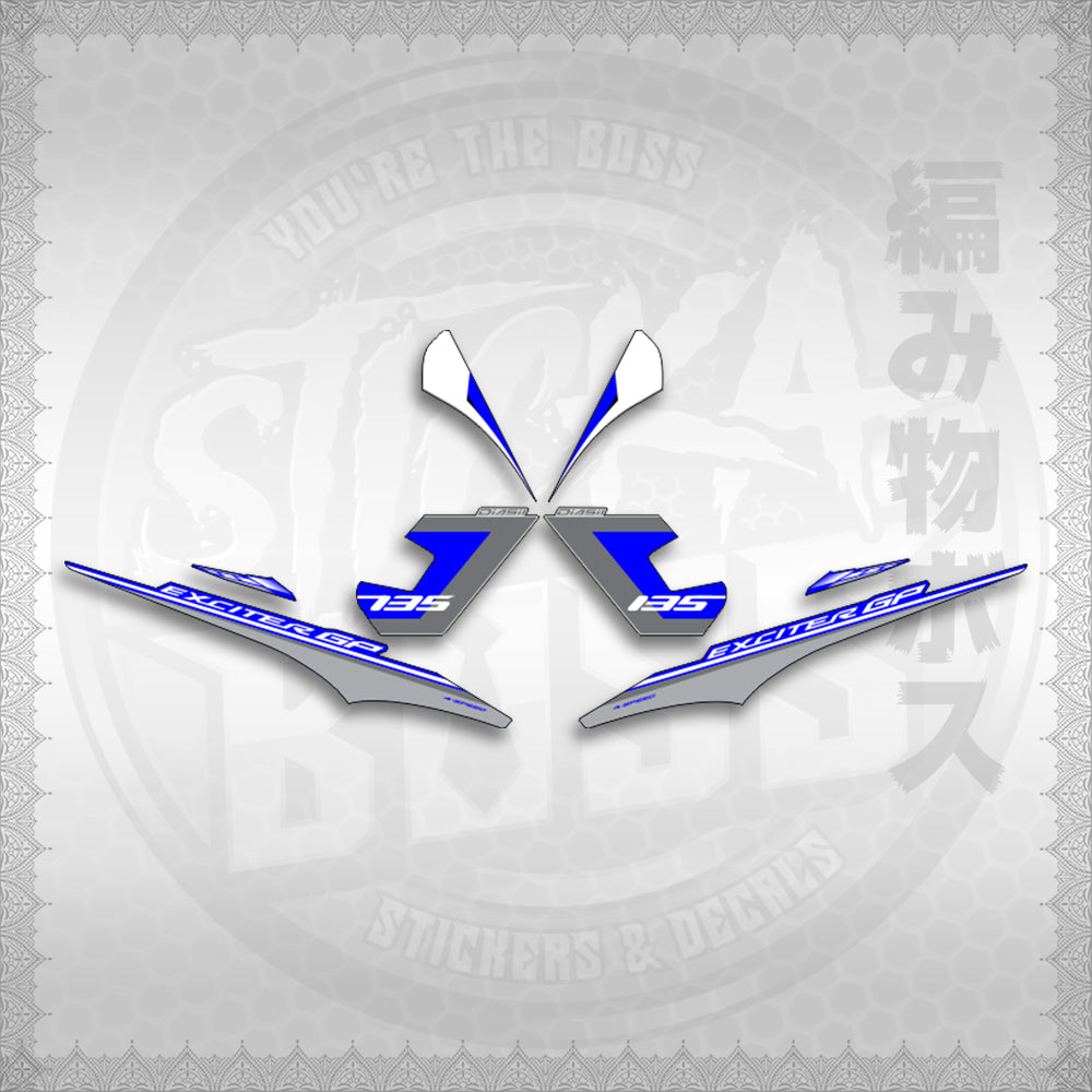 STICKER DECALS for SNIPER 135 MX(S13525EXGP)By STICKABOSS (SOFIE LAMINATED WATERPROOF)