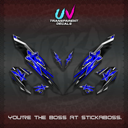 【PREMIUM UV PRINT】TRANSPARENT CLICK V3 DECALS (2026 STAR LED DESIGN) STICKER DECALS By STICKABOSS