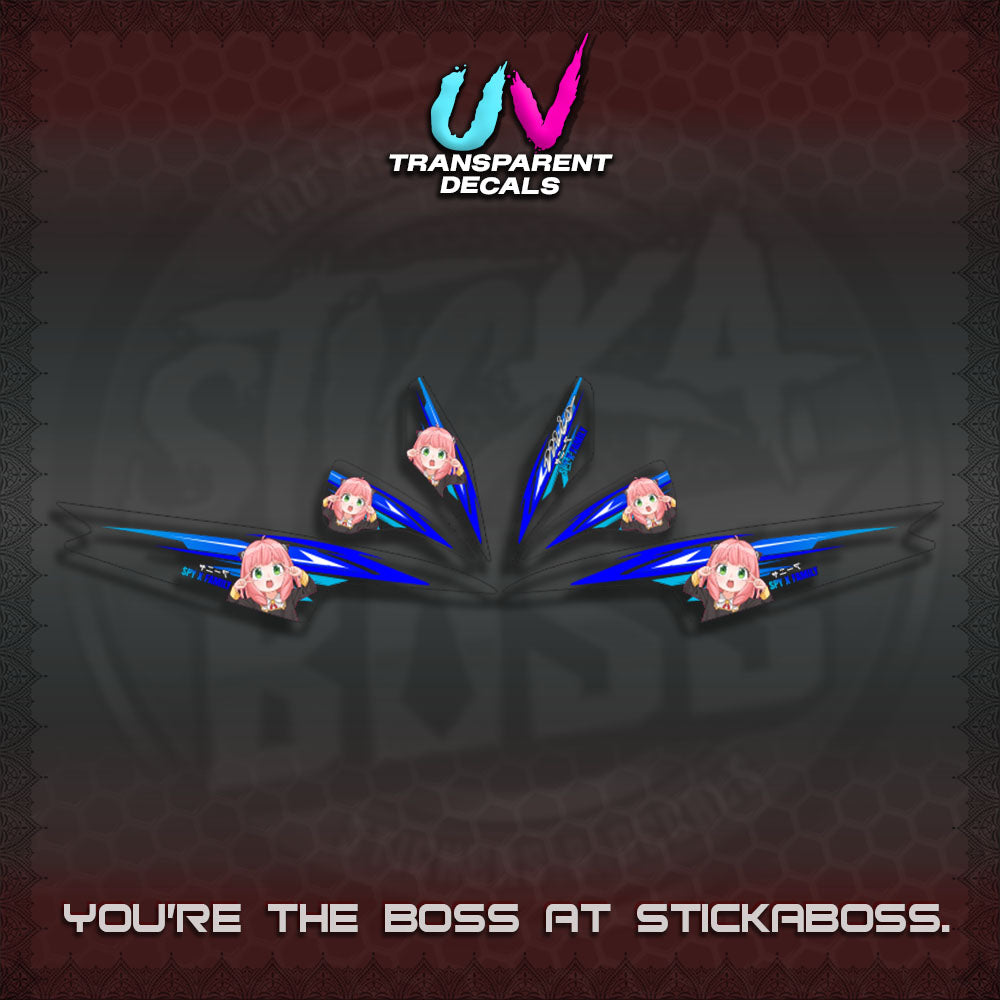 MIO SPORTY UV TRANSPARENT DECALS (2026 ANYA MOTIF DESIGN)STICKER DECALS By STICKABOSS