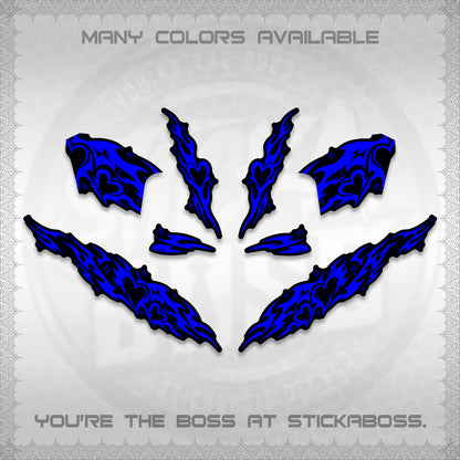 CLICK 125 V2 DECALS (2026 STRIPING HEART DESIGN) STICKER KITS BY STICKABOSS