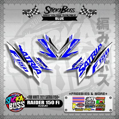RAIDER 150 Fi DECALS ( FOR WHITE 2021 SATRIA F150 )【WITH FREEBIES】