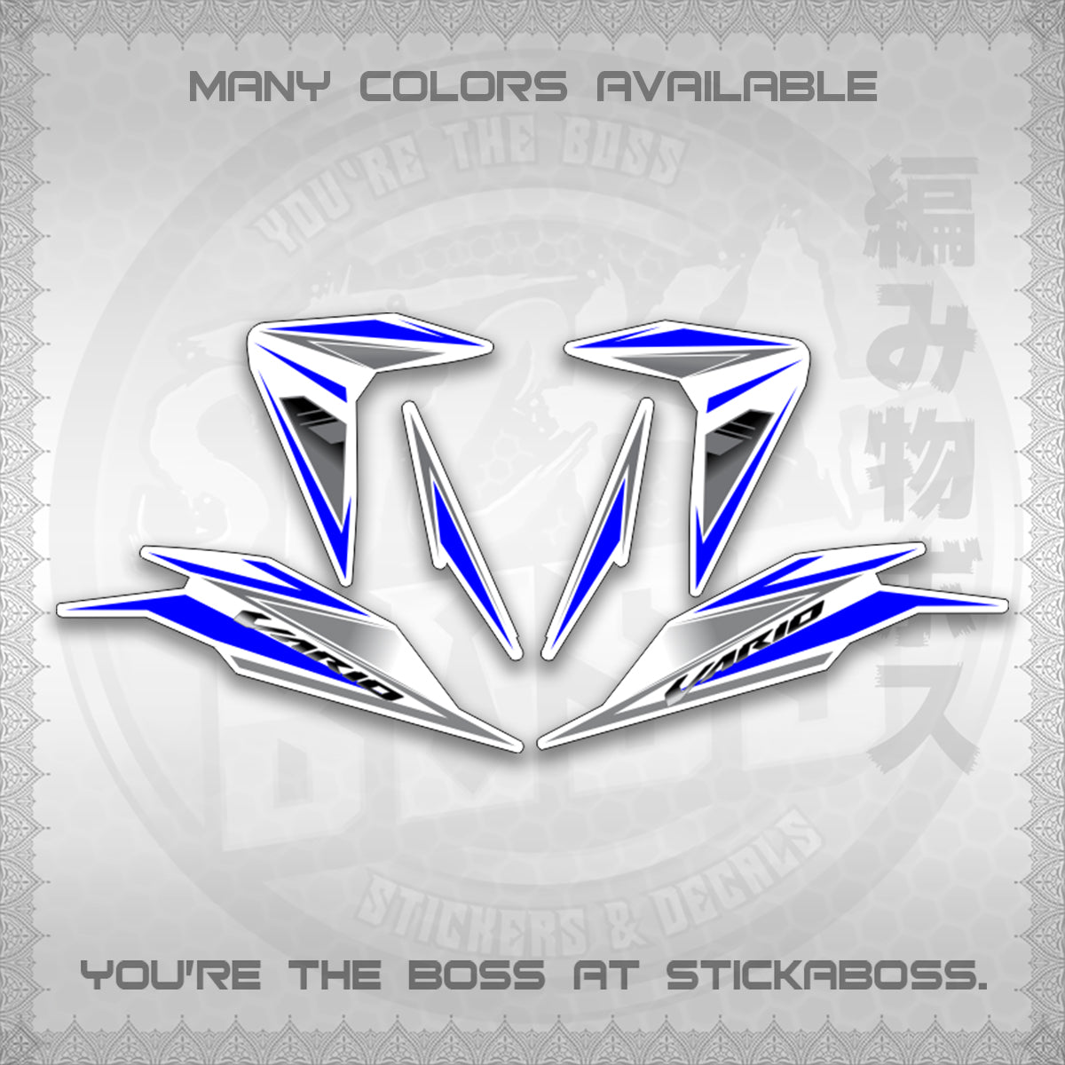 CLICK 125 V3 INDO CONCEPT ( FOR WHITE SLASH BLADE VARIO ) STICKER DECALS By STICKABOSS