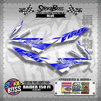 RAIDER 150 Fi STOCK DECAL ( CUSTOM PURE WHITE F150 )【WITH FREEBIES】