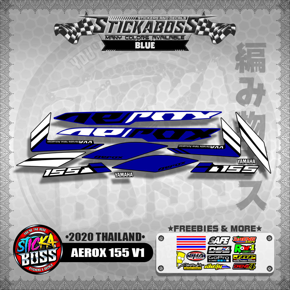 AEROX 155 V1 STOCK DECALS  ( 2020 THAILAND )【WITH FREEBIES】