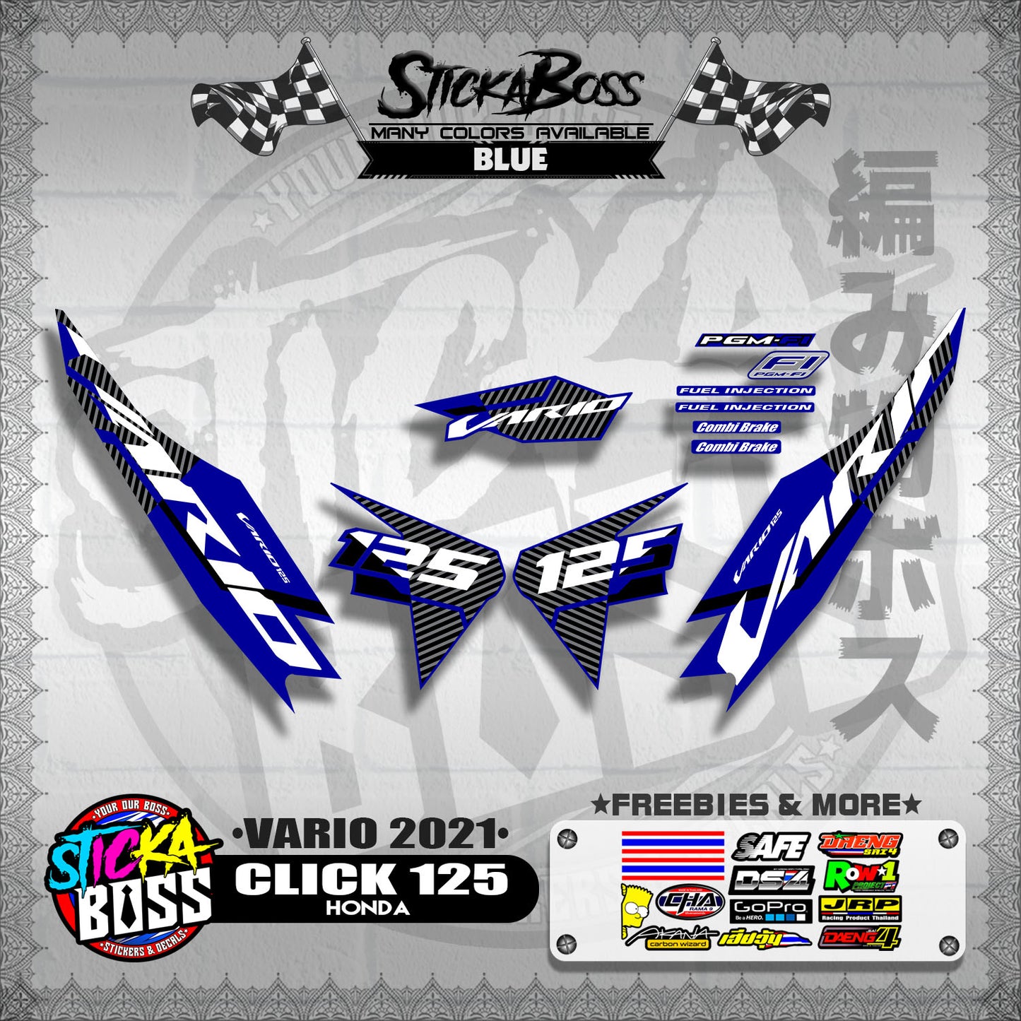 CLICK 125 V2 DECALS ( VARIO 2021 )【WITH FREEBIES】