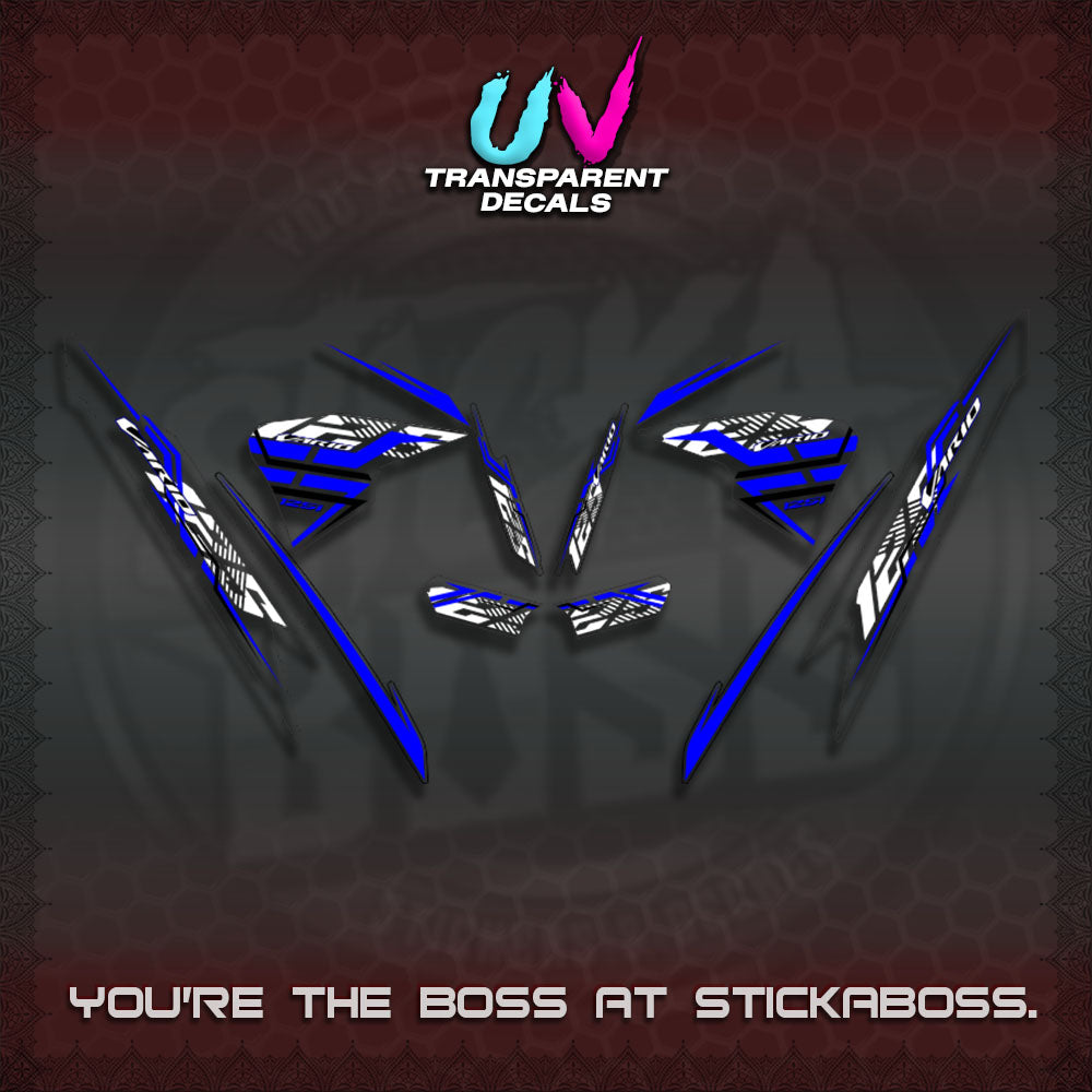 CLICK V2 VARIO UV TRANSPARENT DECALS (2026 SHARP LINES 01)STICKER DECALS By STICKABOSS