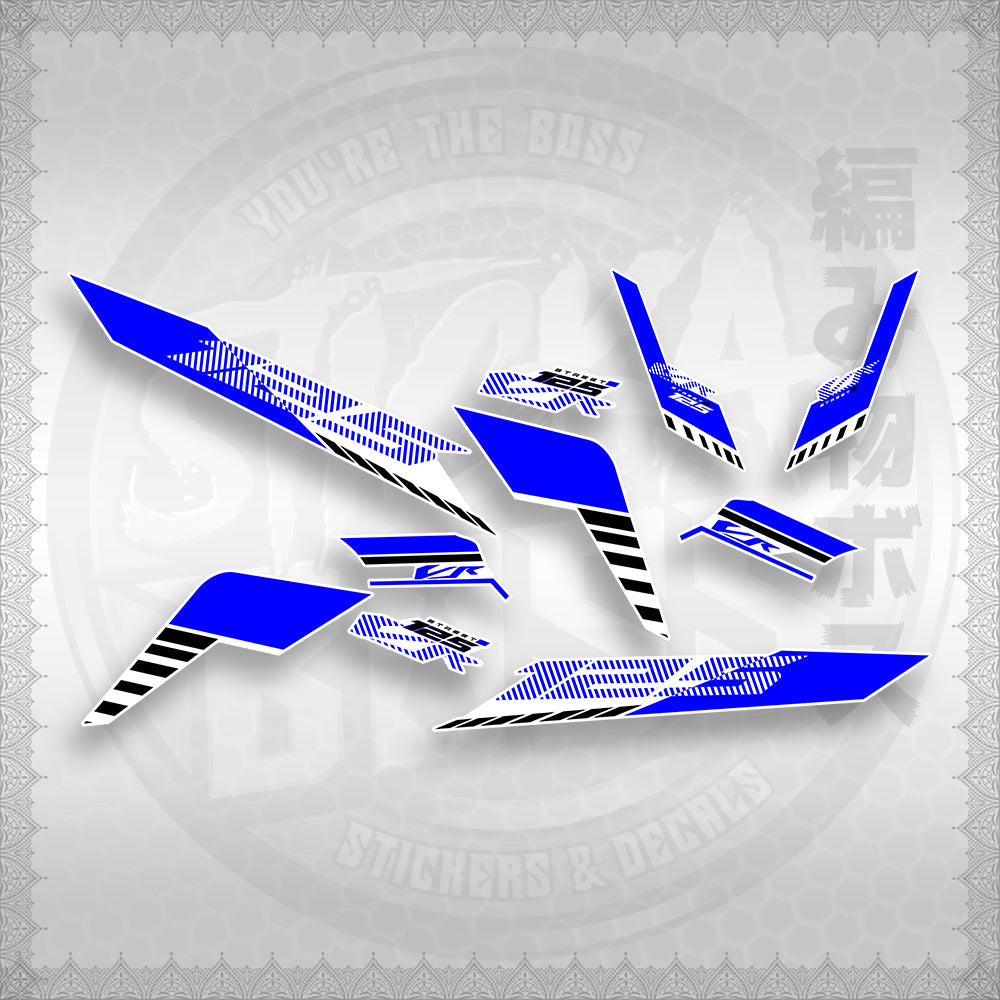 STICKER DECALS for CLICK 125 V3 (CV3VRSTDEFOWH) By STICKABOSS (SOFIE LAMINATED)