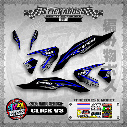 CLICK V3 INDO STICKER DECALS ( 2025 VARIO SEMOGA  )【WITH FREEBIES】
