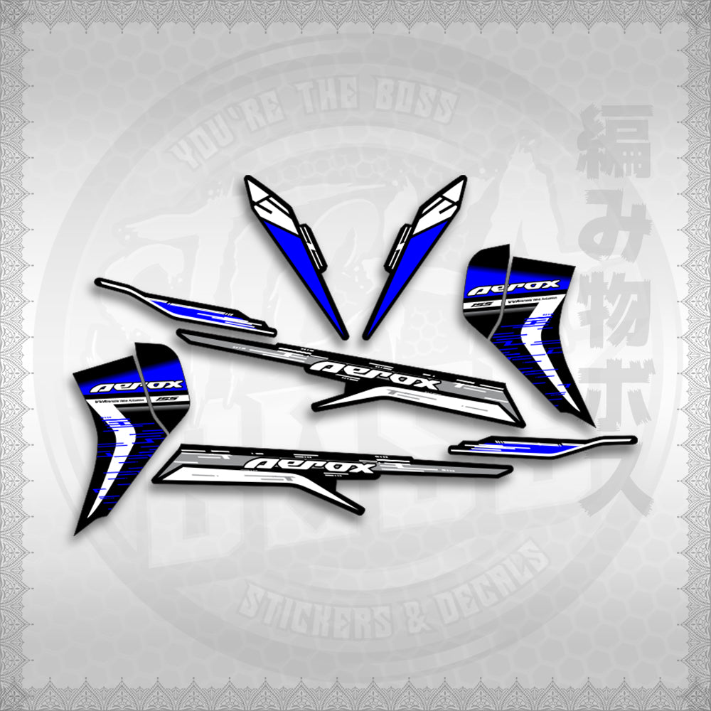 STICKER DECALS for AEROX 155 V2 (AV22124NESTEDMA) By STICKABOSS (SOFIE LAMINATED WATERPROOF)