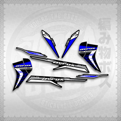 STICKER DECALS for AEROX 155 V2 (AV22124NESTEDMA) By STICKABOSS (SOFIE LAMINATED WATERPROOF)