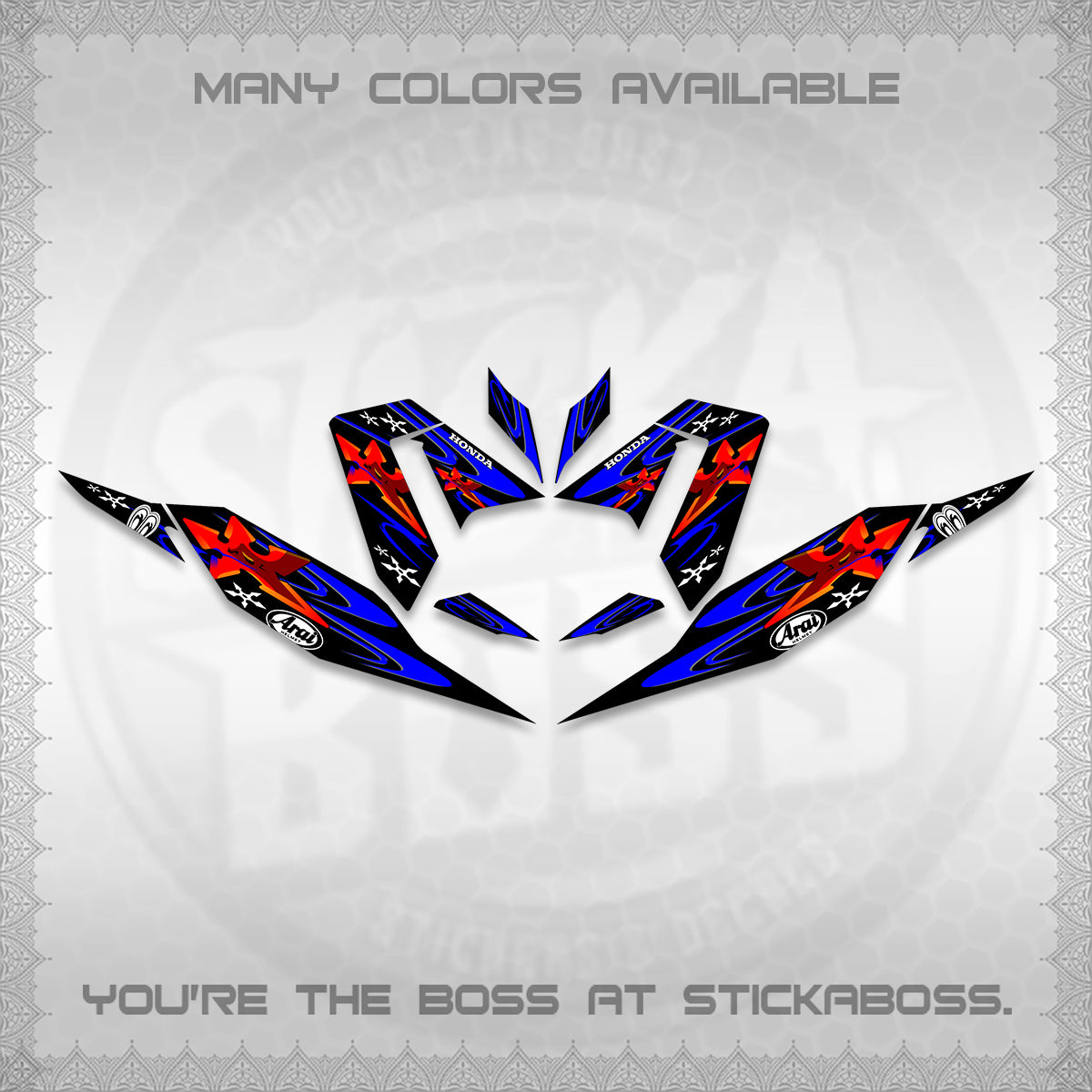 CLICK 125 V4 DECALS (2026 ARAI STAR RACING DESIGN) STICKER DECALS By STICKABOSS