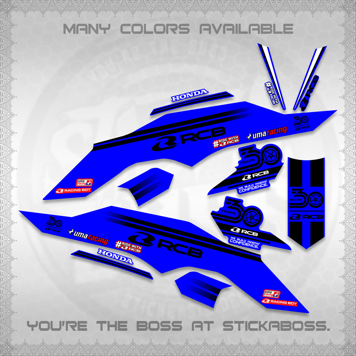 CLICK 125 V3 DECALS (2026 30TH ANNIVERSARY RACING DESIGN) STICKER DECALS By STICKABOSS