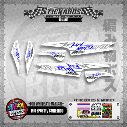 MIO SPORTY / SMILE INDO STICKER DECALS ( FOR WHITE A19 VARIASI )【WITH FREEBIES】