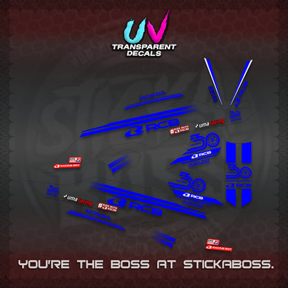 CLICK 125 V3 UV TRANSPARENT DECALS (2026 30TH ANNIVERSARY RACING DESIGN) STICKER DECALS By STICKABOSS