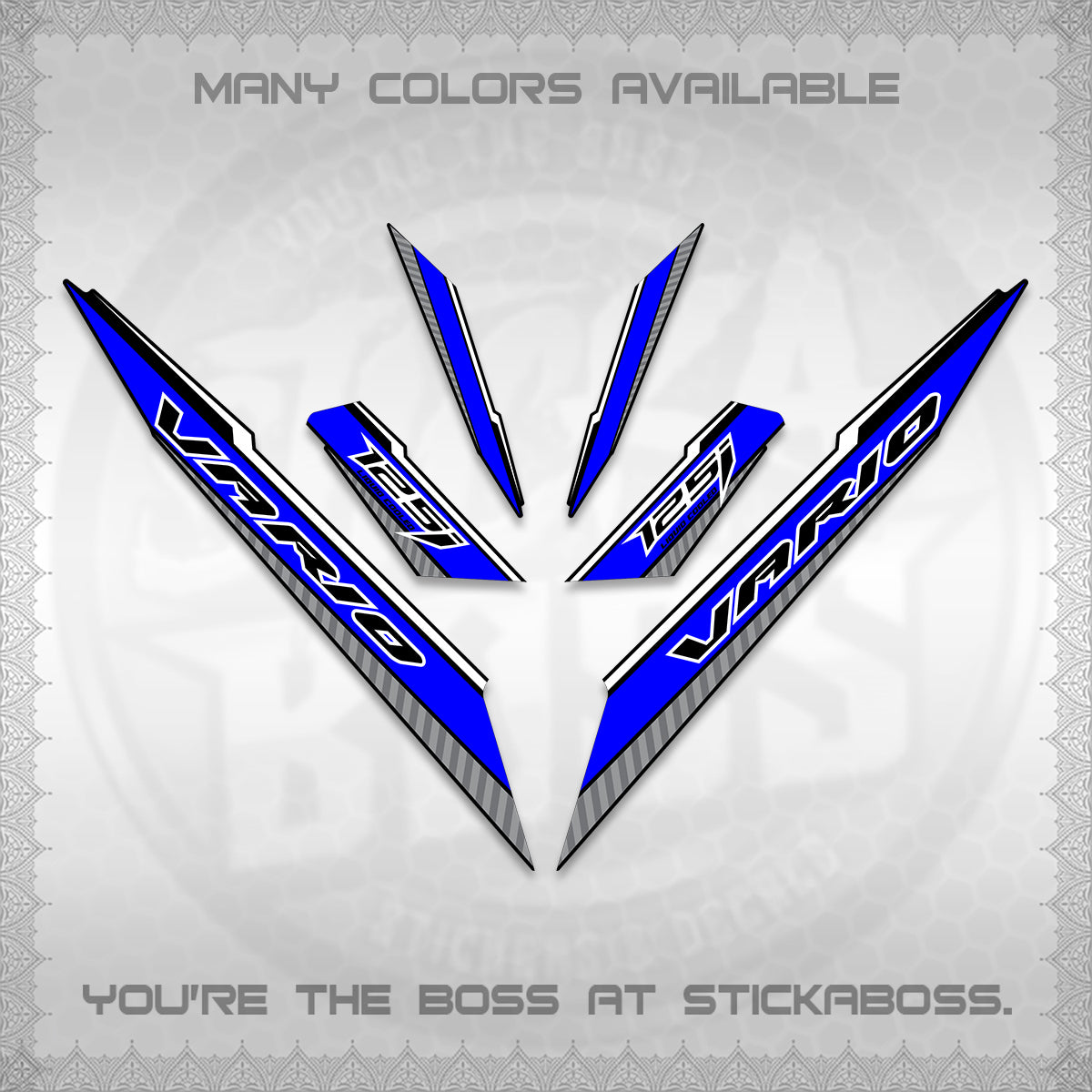 CLICK 125 V3 VARIO DECALS (2024 SV 12-A1 STYLE) STICKER DECALS By STICKABOSS