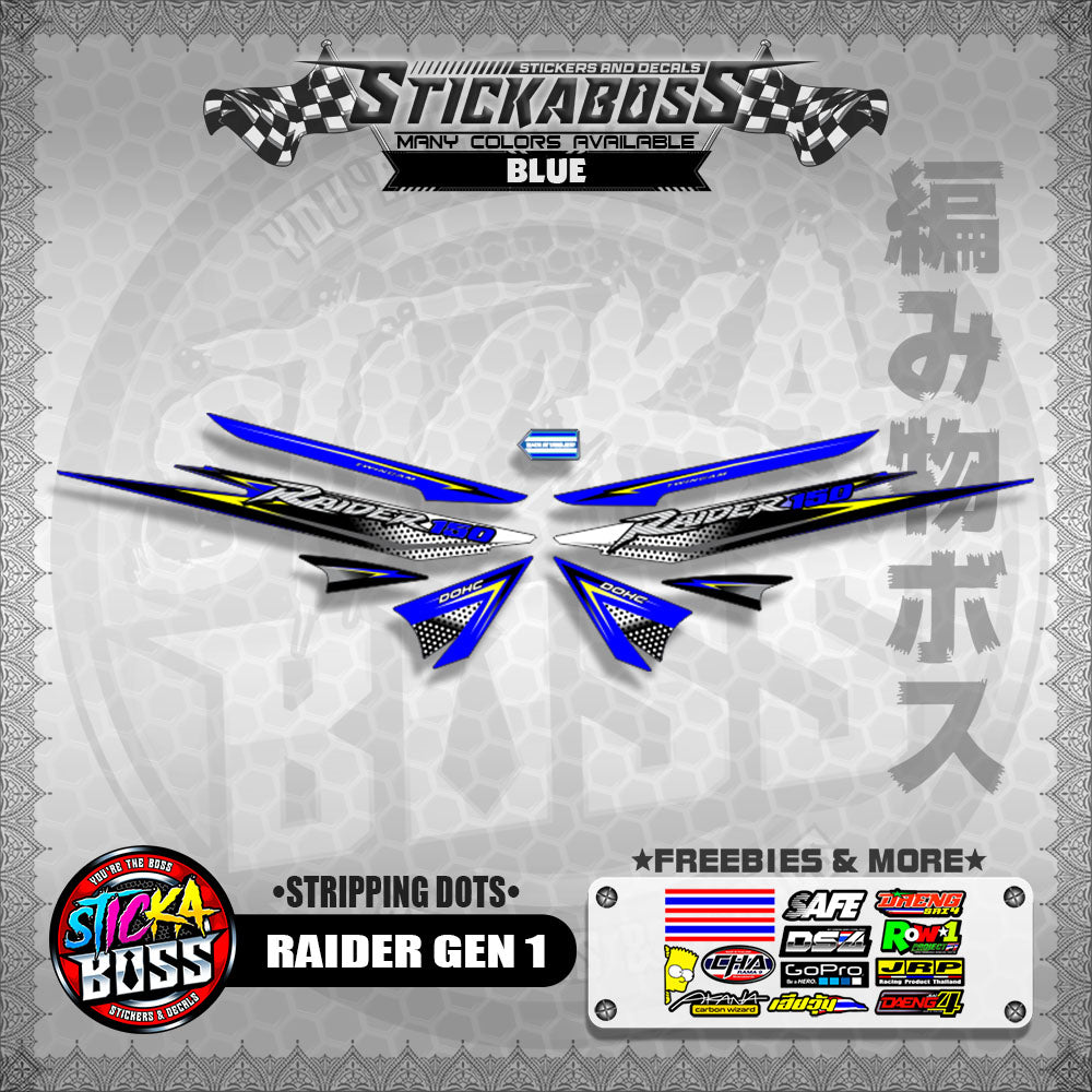 RAIDER GEN 1 STICKER DECAL ( STRIPPING DOTS)【WITH FREEBIES】