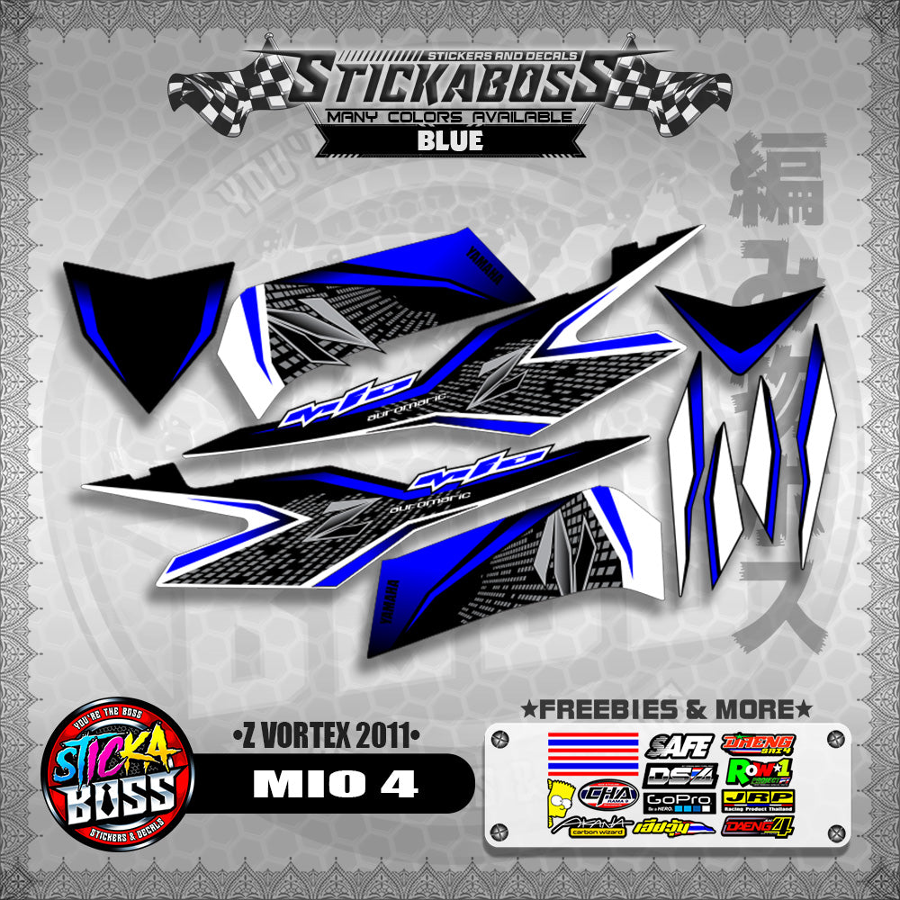 MIO 4 STICKER DECALS ( Z VORTEX 2011 )【WITH FREEBIES】