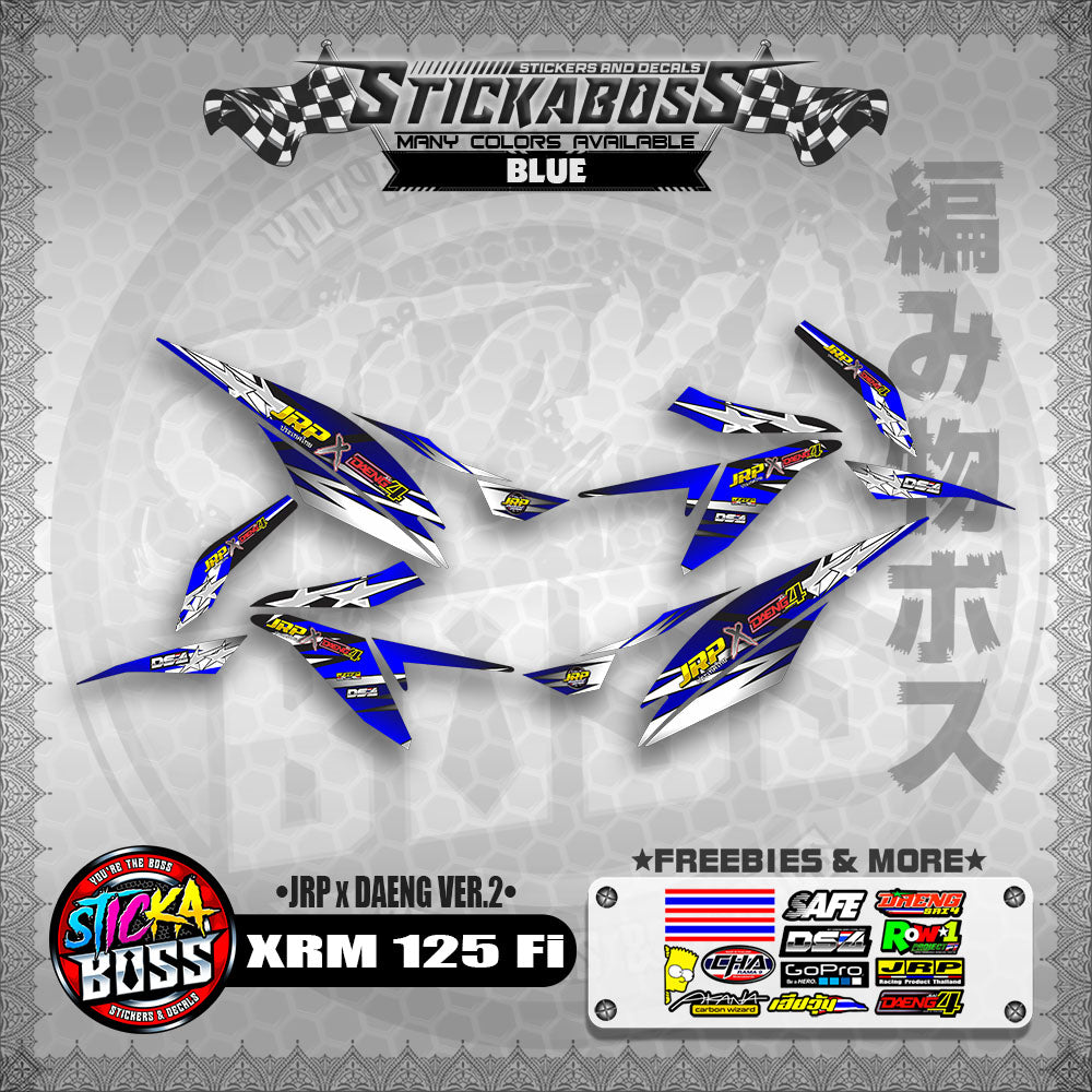 Honda XRM 125 Fi Decals - (JRP x DAENG VER.2)【PREMIUM GLOSSY LAMINATED】