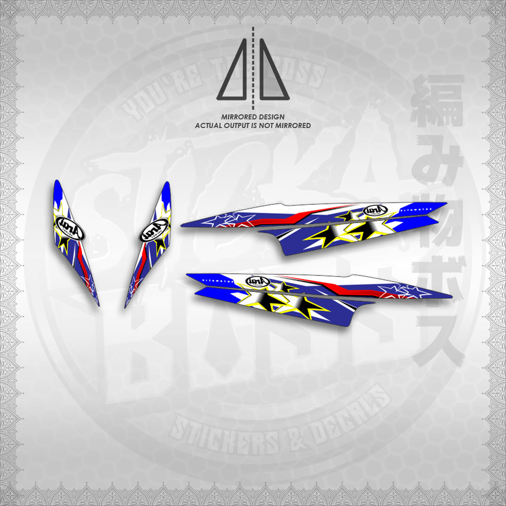 STICKER DECALS for MIO 1 (MIR25BIDESIGN)  By STICKABOSS (SOFIE LAMINATED WATERPROOF)