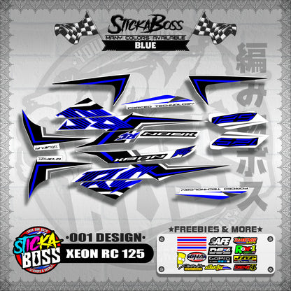 XEON RC 125 STOCK DECALS ( 001 DESIGN )【WITH FREEBIES】