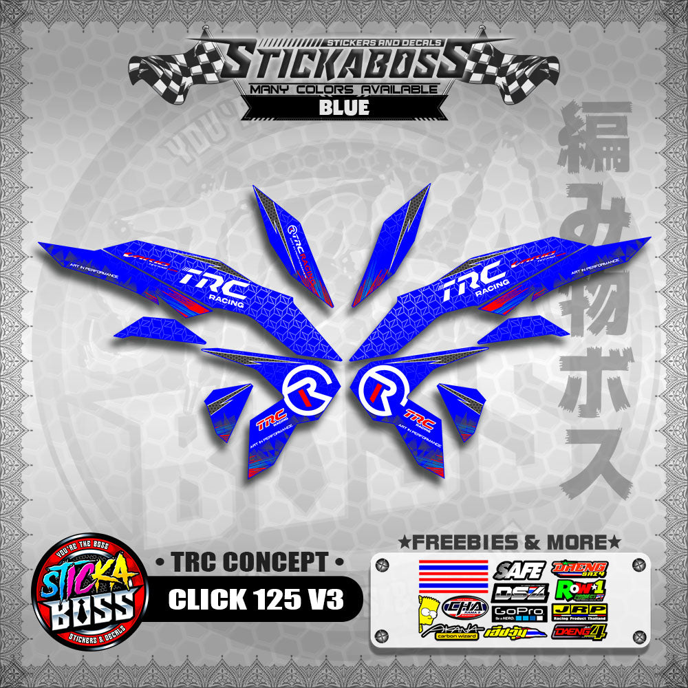CLICK 125 V3 DECALS ( TRC CONCEPT )【WITH FREEBIES】