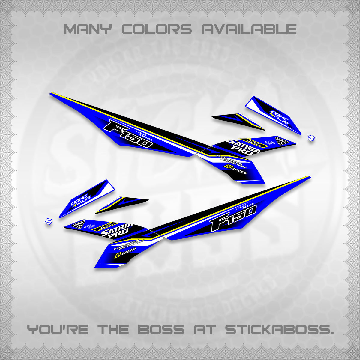 RAIDER 150 PRO SATRIA DECALS (NTN N07 DESIGN) STICKER DECALS BY STICKABOSS