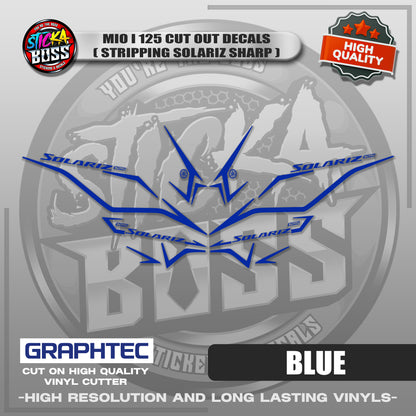 MIO I 125 CUT OUT DECALS ( STRIPPING SOLARIZ SHARP ) | VINYL WATERPROOF CUT-OUT STICKER DECALS
