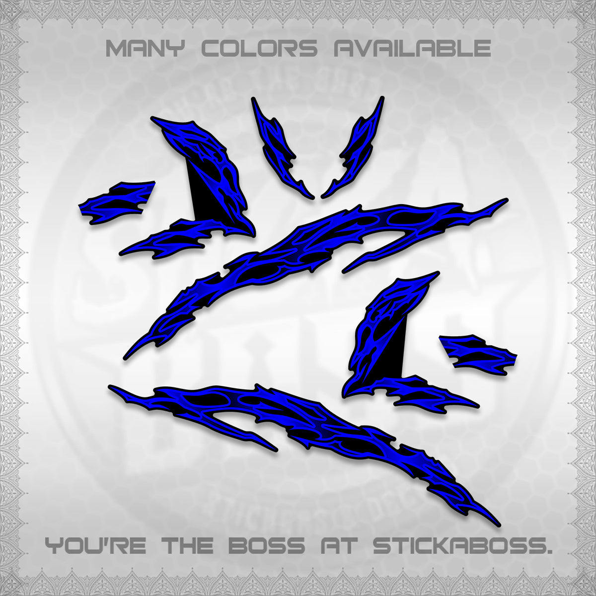 CLICK 125 V3 DECALS (2026 T2 LIGHTNING DESIGN) STICKER KITS BY STICKABOSS