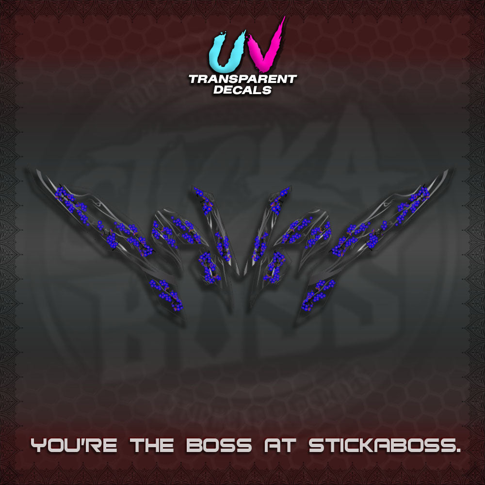 CLICK 125 V3 UV TRANSAPARENT DECALS (2026 SAKURA WIND DESIGN)STICKER DECALS By STICKABOSS