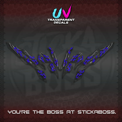 CLICK 125 V3 UV TRANSAPARENT DECALS (2026 SAKURA WIND DESIGN)STICKER DECALS By STICKABOSS