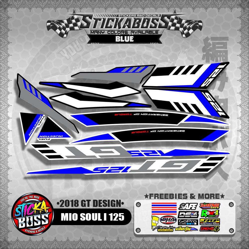 MIO SOUL i 125 DECALS ( 2018 GT DESIGN ) 【WITH FREEBIES】