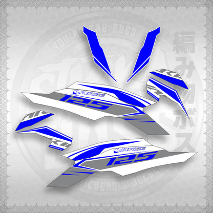 STICKER DECALS for CLICK 125 V3 MALAY / INDO CONCEPT (CV3FOWHSLSTA30) By STICKABOSS (SOFIE LAMINATED)